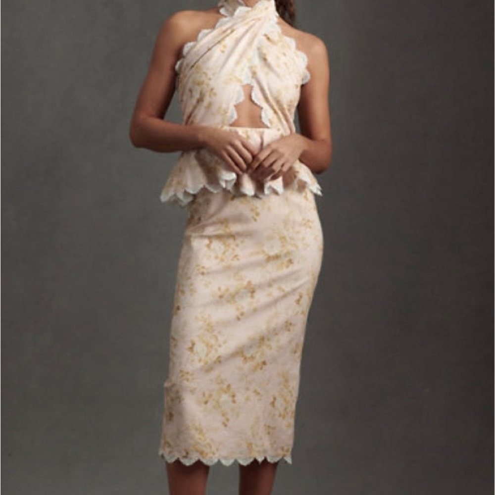 NWT V.Chapman daisy twister halter dress